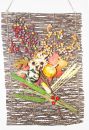 Wanddekoration - Blumengesteck Herbst